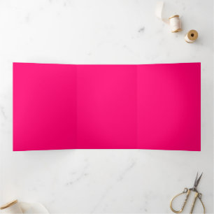 Neon Roze Drievoudige Uitnodiging Op Maat