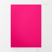 Neon Roze Drievoudige Uitnodiging Op Maat (Cover)