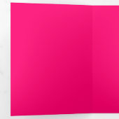 Neon Roze Drievoudige Uitnodiging Op Maat (Binnenzijde eerst)