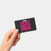 Neon Roze Drip Badge (Zwart) – Aanpasbaar (Handheld)