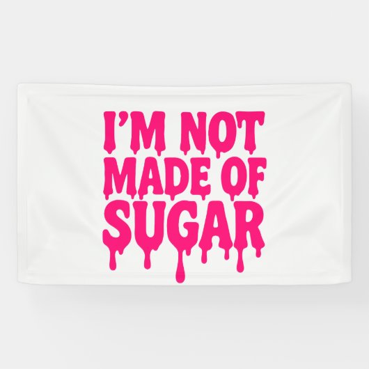 Neon Roze Drip Quote Banner – Aanpasbaar (Horizontaal)