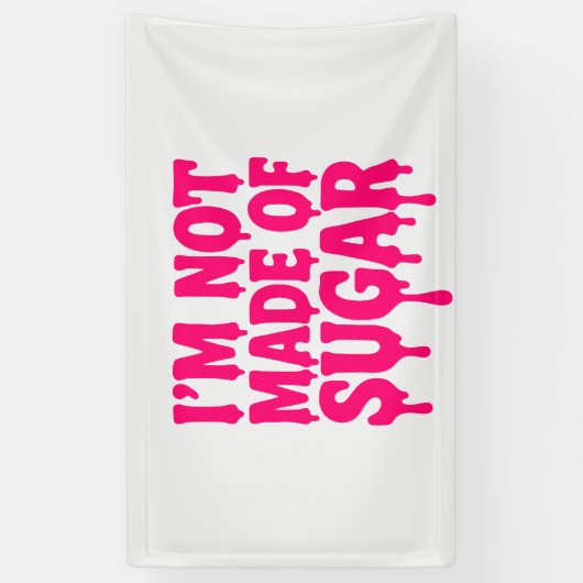 Neon Roze Drip Quote Banner – Aanpasbaar (Verticaal)