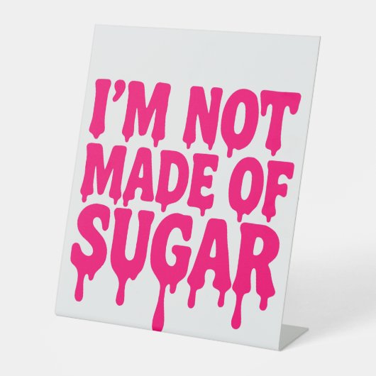 Neon Roze Drip voetstuk teken –  Reclamebord Met Voetstuk (Voorkant)