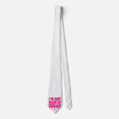 Neon Roze Druppel Quote Wit Stropdas – (Voorkant)