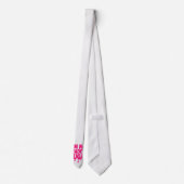 Neon Roze Druppel Quote Wit Stropdas – (Achterkant)
