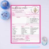 Neon Roze Eenvoudige Moderne Bakkerij Cake Bestelf Flyer (Enkel)