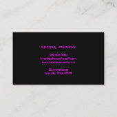 Neon roze effect haarstyliste Visitekaartje (Achterkant)