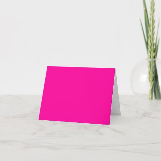 Neon Roze Effen Kleur Bedankkaart (Voorkant)