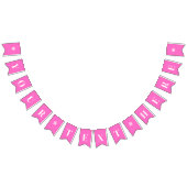 Neon Roze Effen Kleur Custom Vlaggetjes (Alle)