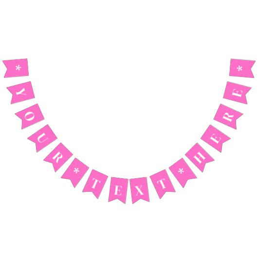 Neon Roze Effen Kleur Custom Vlaggetjes (Alle)