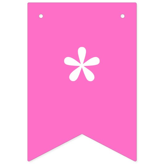 Neon Roze Effen Kleur Custom Vlaggetjes (Eerste vlag)