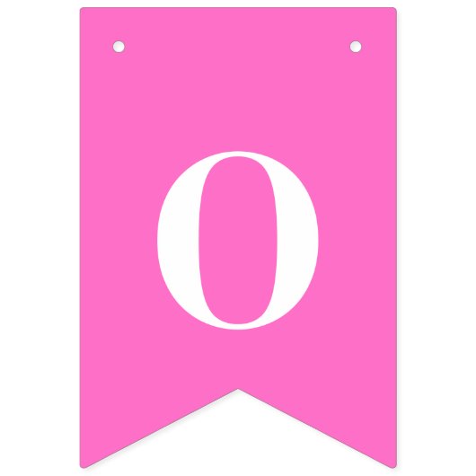 Neon Roze Effen Kleur Custom Vlaggetjes (Derde vlag)