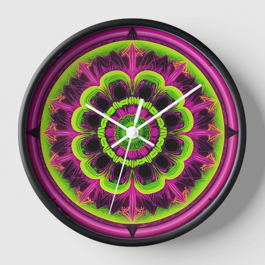 Neon roze en groene caleidoscoop ontwerp (Voorkant)