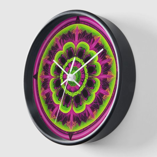 Neon roze en groene caleidoscoop ontwerp (Hoek)