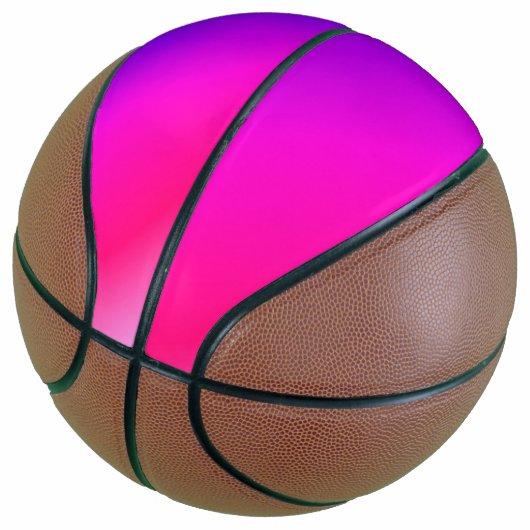 Neon Roze en Paars Basketbal (Schuin)