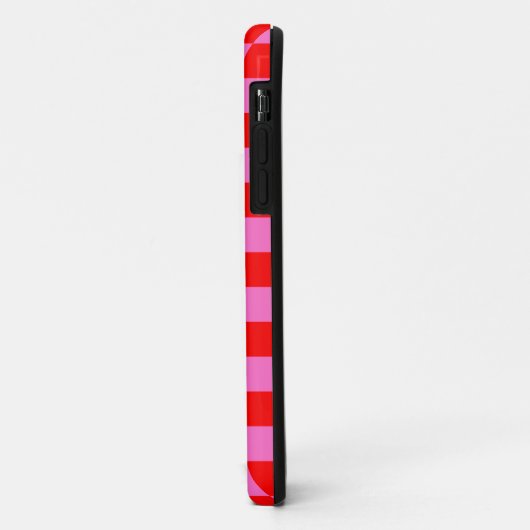Neon Roze en Rood Geruite Checkerboard Case-Mate iPhone Case (Achterkant/links)