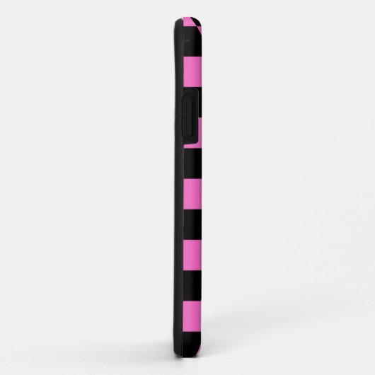 Neon Roze en Zwart Geruite Checkerboard  Case-Mate iPhone Case (Achterkant/rechts)