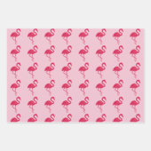 Neon roze flamingo tropisch inpakpapier vel (Voorkant)