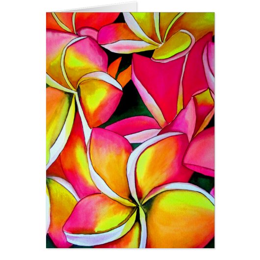 Neon roze Frangipani Plumeria Bloembloemen (Voorkant)