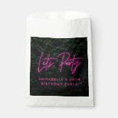 Neon roze funky modern bedankzakje (Voorkant)