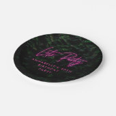 Neon roze funky modern papieren bordje (Gekanteld)