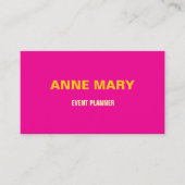 Neon Roze Geel Sinaasappel Professionele Event Man Visitekaartje (Voorkant)