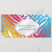 Neon Roze & Geel Zebraprint Cadeaubonnen (Voorkant / Achterkant)