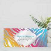 Neon Roze & Gele Zebraprint Cadeaubonnen (Staand voorkant)