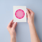 Neon Roze Geometrische Mandala Flyer - (Hand)