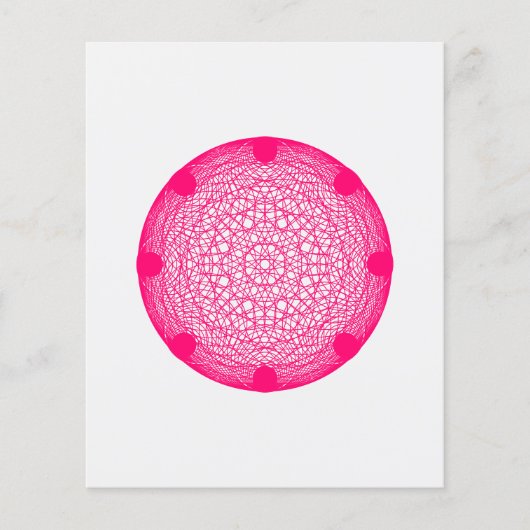 Neon Roze Geometrische Mandala Flyer - (Voorkant)