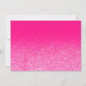 Neon roze glitter ombre script foto Annaprashan Kaart (Achterkant)