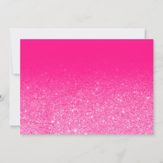 Neon roze glitter ombre script foto Annaprashan Kaart (Achterkant)