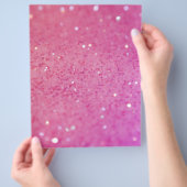Neon Roze Glitter Schittering Flyer (Hand)
