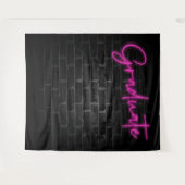 Neon roze gloed licht | Fotocabine Afstuderen part Wandkleed (Voorkant (horizontaal))