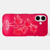 Neon Roze Glow Rozen Hoesje-Mate iPhone Case (Achterkant (horizontaal))