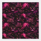 Neon roze gotische Halloween-patroon Behang (Voorkant)