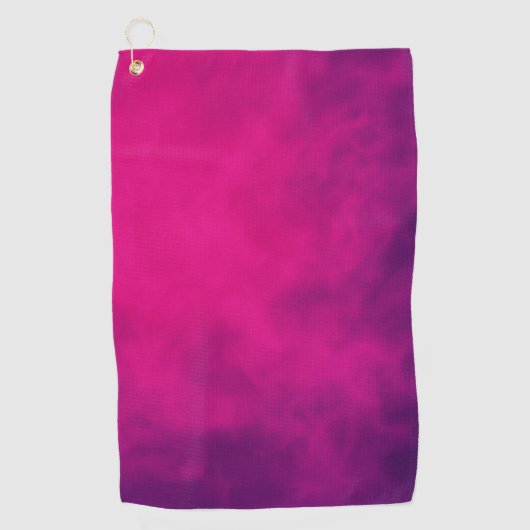 Neon Roze Gradient Custom Golf Handdoek (Voorkant)