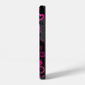 Neon roze graffiti iPhone case Hoesje (Linkerkant)
