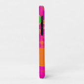 Neon Roze & Groen Retro Cirkel Ontwerp Case-Mate iPhone Case (Achterkant/links)