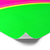 Neon Roze & Groen Retro Cirkel Ontwerp Poster (Hoek)