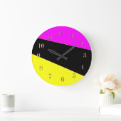 Neon roze grote klok (Huis)