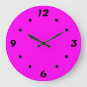 Neon roze grote klok (Voorkant)