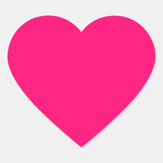 Neon Roze Hartstickers – Aanpasbaar & Bulk Hart Sticker (Voorkant)