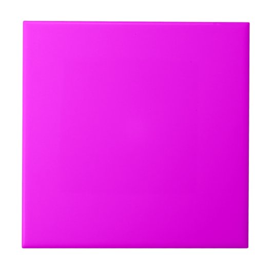 Neon roze hexuitdraai code FF00FF Tegeltje (Voorkant)