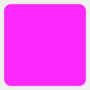 Neon roze hexuitdraai code FF00FF Vierkante Sticker