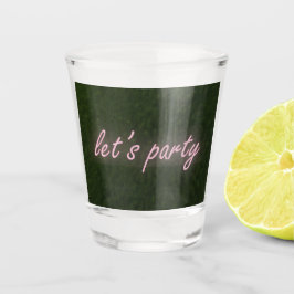 Neon roze kunstgras partij shot glas