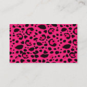 Neon Roze Luipaard Cheetah Print Visitekaartje (Achterkant)