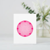 Neon Roze Mandala Moderne Briefkaart – Aanpasbaar (Staand voorkant)