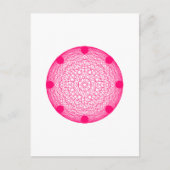 Neon Roze Mandala Moderne Briefkaart – Aanpasbaar (Voorkant)