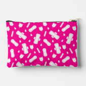 Neon roze menstruatiepad Patroon naam eerste perio Etui (Achterkant)